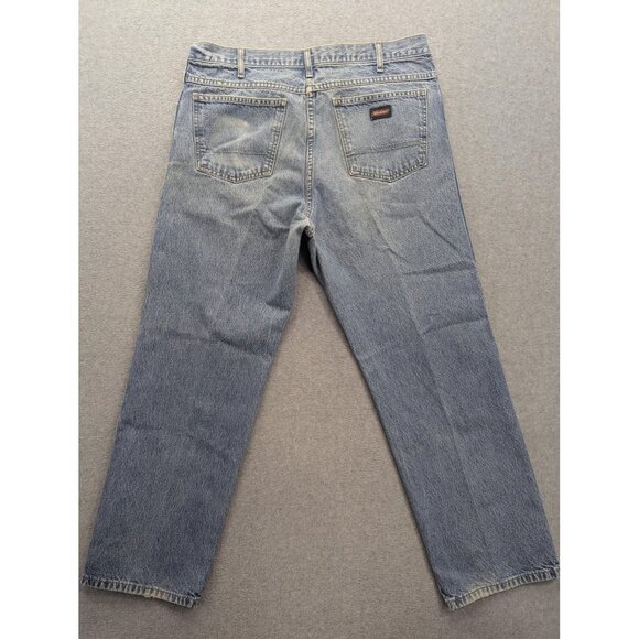 Dickies Jeans Mens 36x30 Blue Straight Leg Regular Fit Light Wash Zip Fly Y2K - Picture 8 of 12